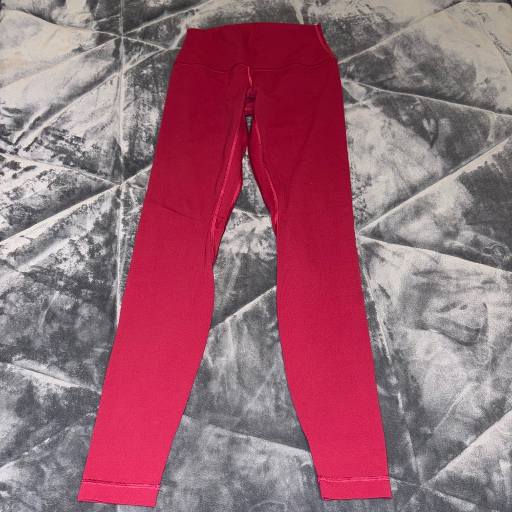 LIMITED EDITION lululemon pomegranate leggings! Worn once. In perfect condition